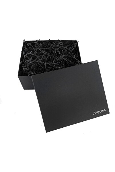 HEDİYEDİYE 25x30x12 Cm Siyah Sert Boş Hediye Kutusu