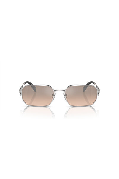 Prada Woman Irregular Sunglasses- Pr A51s - Lense Size:58mm - Silver