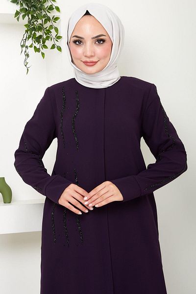 hafsamina Plum Love Stone Ferace - HM2481