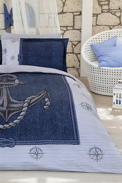 Özdilek Set de husă de pilote Anchor Denim