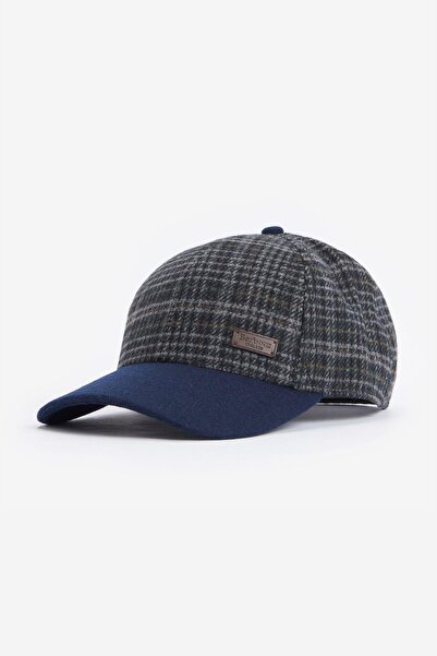Barbour Clyde Şapka Ny91 Navy-grey Plaid