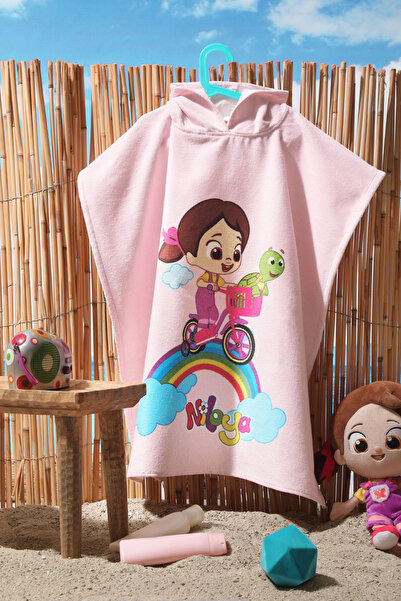 Özdilek Niloya Gökkuşağı Lisanslı Kadife Çocuk Panço 4/9 Yaş