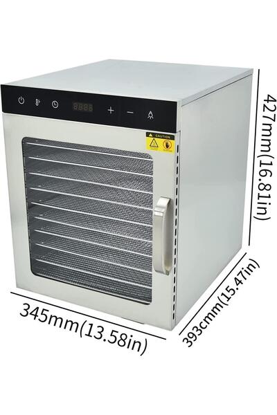 Dalle Ss-10h Dijital Paslanmaz Çelik 10 Tepsili Meyve -sebze Kurutma Makinesi