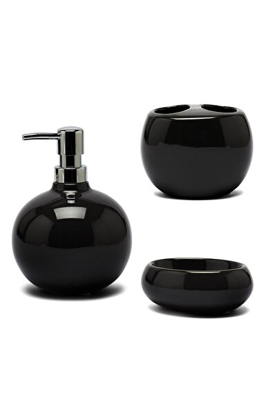 Prima Nova Bety Black 3-dijelni set za kupatilo