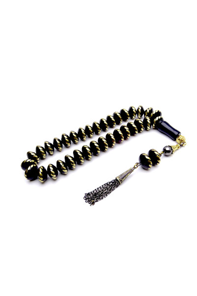 Tesbih Ruyasi Pirinç Sarmal İşlemeli Gürcistan Taşı Tesbih