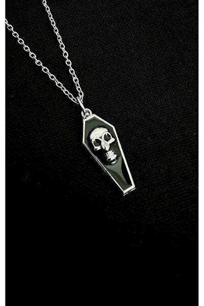 DarkellaStore القوطية الشرير القوطي الجمجمة قلادة التابوت