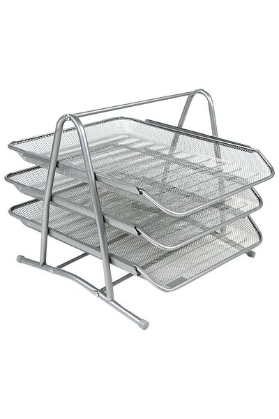 Globox 2590 model 3-piece Shelf metal Silver Document Set
