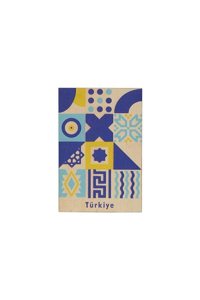 Anadolia Ξύλινη καρτ ποστάλ Türkiye Design Evil Eye Colors