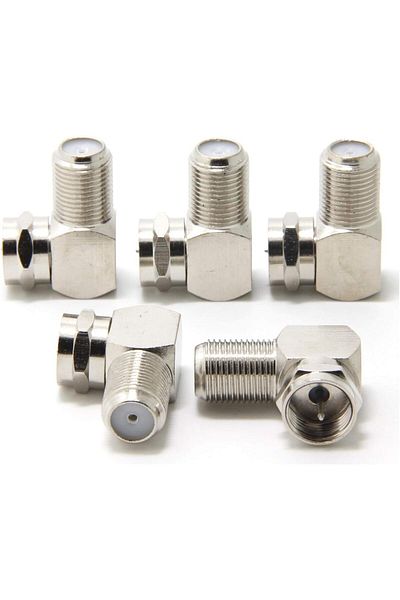STOREMAX 5-Pack F-Type Right-Angle Adapters, Wall-Mounted Tvs, Wall Plates, Cabinets, and Narrow