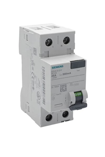 Siemens Sigorta 25 Amper 1P+N 300 Ma Kaçak Akım Rolesi 5SV4612-0