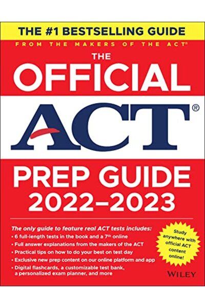 Wiley دليل إعدادات الامتحان الرسمي ACT 2022-2023 (كتاب + دورة عبر الإنترنت)