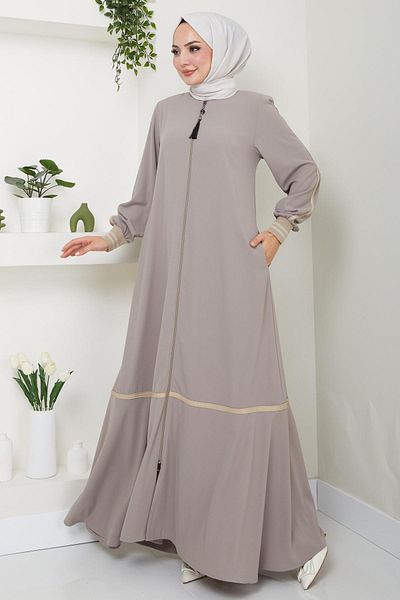 hafsamina Μπεζ Ferace - Stripe Detailed, HM2035