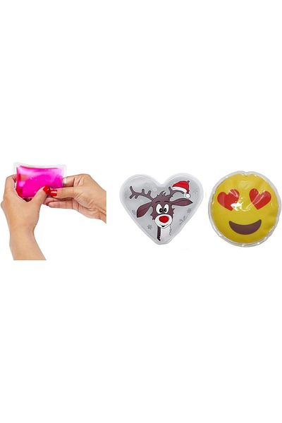 Bosphorus Emoji White Deer Pocket Stove, Hand Warmer, 2 Pieces of Hot Water Bags Pvc 9cm Gfcsale 210035