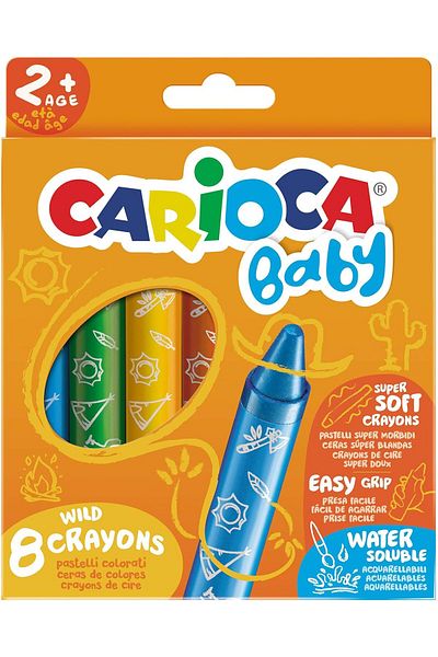 STOREMAX Bystoreby Jumbo Baby Non-Polluting Pastel Crayons 8 Pack 2 Years+ Newdesing 646268