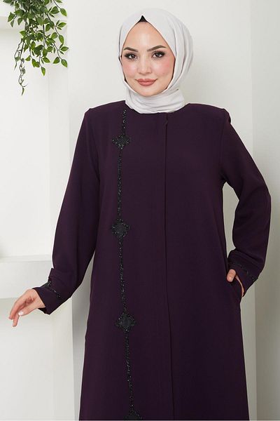 hafsamina Plum Ferace - Erva Stone Detailed, HM2478