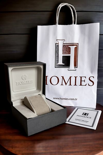 Homies طقم ساعة يد وسوار للرجال باللون الأخضر المقاوم للماء 3 ATM - هدية Hme2040c7