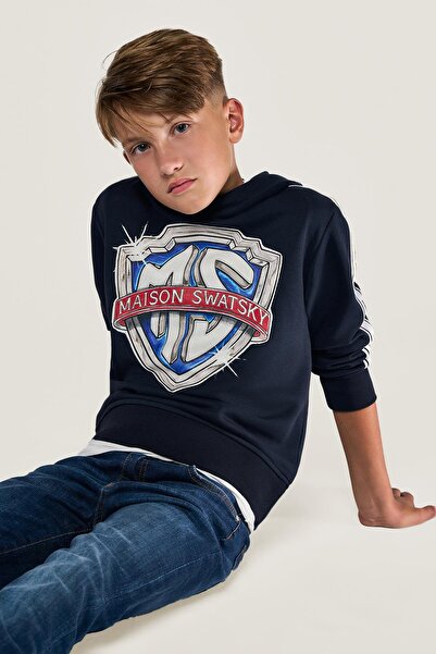 SWATSKY Bg Store Boys' Navy Blue Sweatshirt