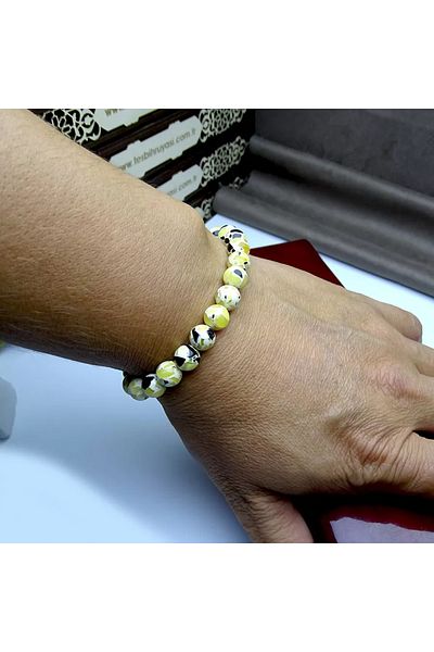 Tesbih Ruyasi Resin Scented Mosaic Amber Bracelet2