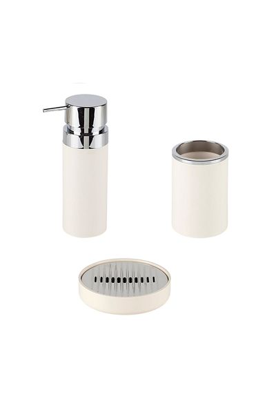 Prima Nova Lenox Beige Σετ 3 - Υγρό, Θήκη οδοντόβουρτσας και θήκη σαπουνιού