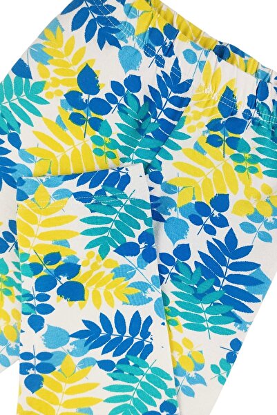 TWOO KİDS Fete - Colanți lungi de vară confortabile cu model de frunze