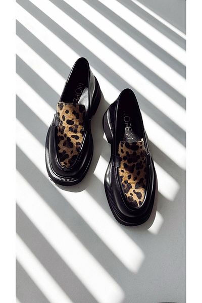 nope21shoess Pantofi din piele naturală cu model leopard Moscova