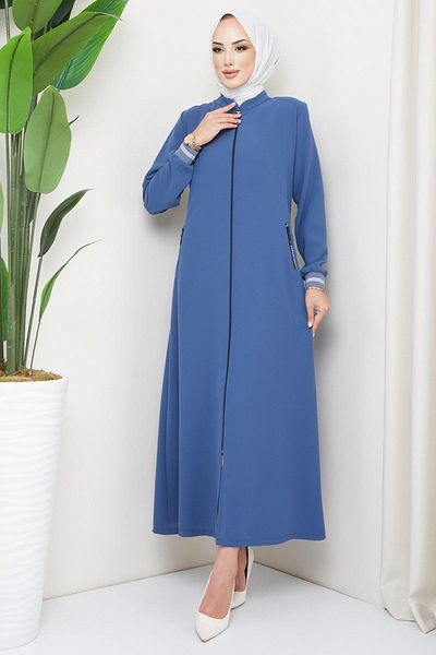 hafsamina Indigo Judge Collar Ferace - Ριμπ, Μοντέλο HM2256