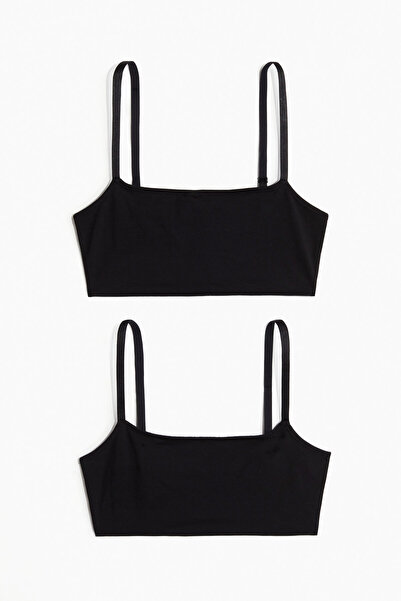 H&M 2’li Pamuklu Dolgusuz Yumuşak Sütyen