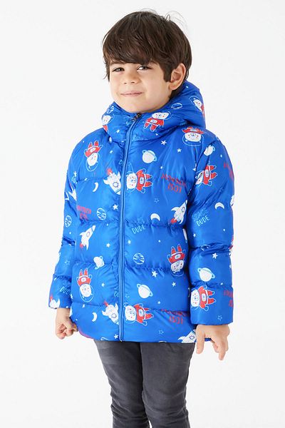 Cansın Mini Палто за момче с щампа на герой, синьо, 15611