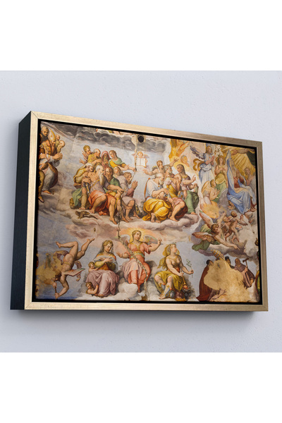 Oxyteez Giotto într-un cadru de lemn - Pictură de tavan a turnului de clopoțe...