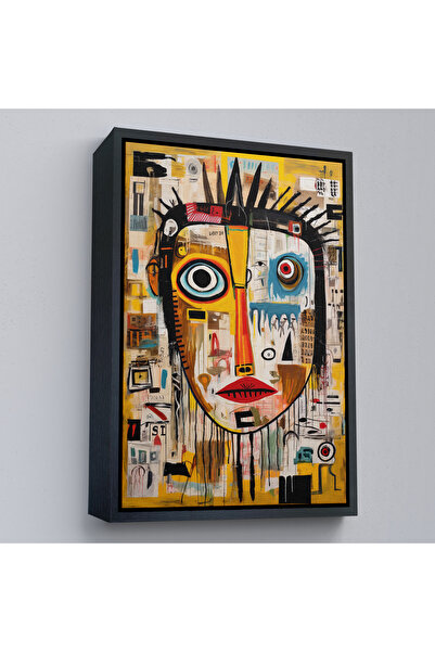 Oxyteez Pictură surrealistică a feței umane cu cadru din lemn-8001