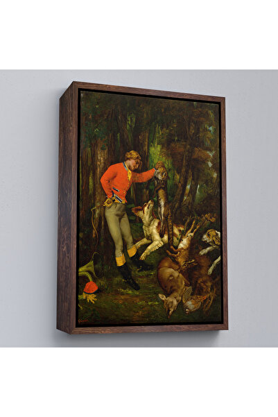 Oxyteez Ξύλινο πλαίσιο Gustave Courbet - Πίνακας After The Hunt - After The H...