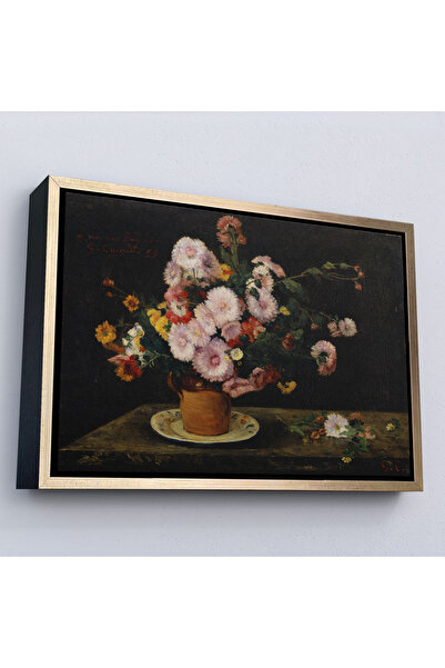 Oxyteez Buchet de aster cu ramă din lemn, 1859, Gustave Courbet Tablo-7059