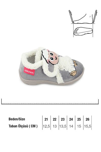 GEZER Baby Girl Winter Velcro Adjustable Daily School Nursery Slippers Shoes
