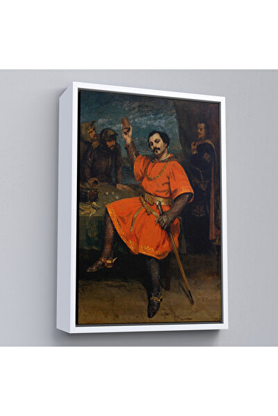 Oxyteez Gustave Courbet cu cadru din lemn - Louis Gueymard Pictură în rolul d...