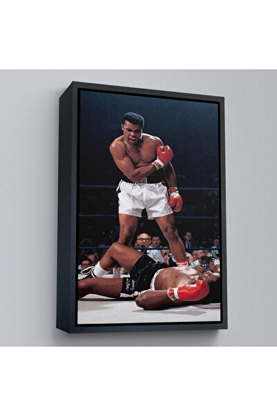 Oxyteez Tabloul de eliminare a lui Muhammed Ali cu rame din lemn-7938