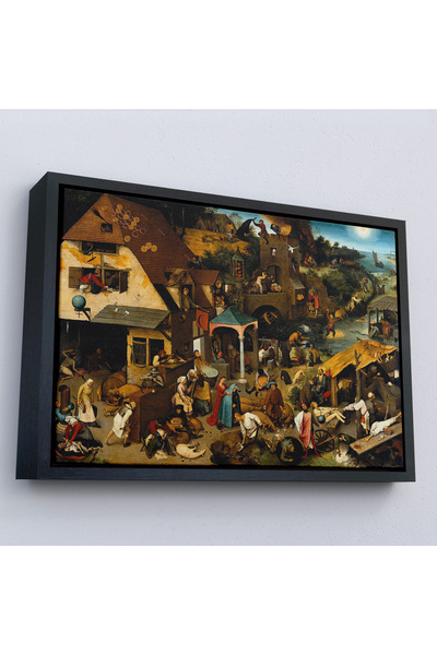 Oxyteez Vârstnicul Pieter Brueghel într-un cadru de lemn - Proverbe olandeze ...