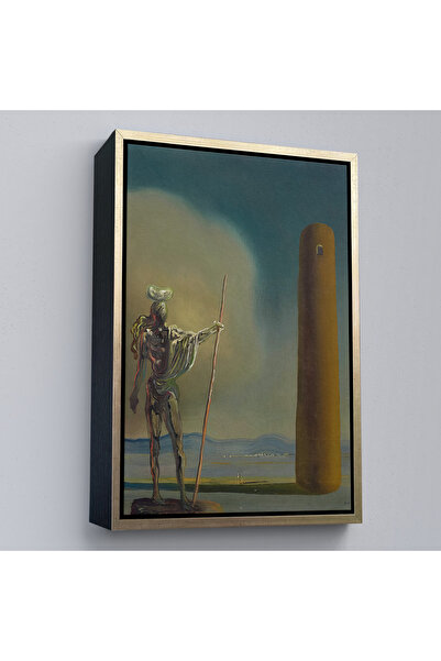 Oxyteez Salvador Dali cu rama din lemn - Pictură Cavalerul în turn - Le Caval...