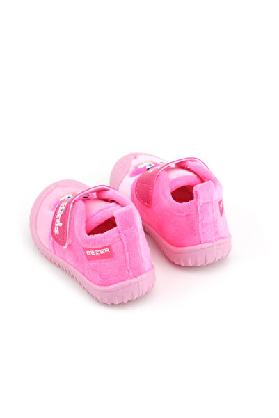 GEZER Kışlık Cırtlı Ayarlanabilir Rahat Taban Happy Birds Bebe Kız Panduf Ayakkabı