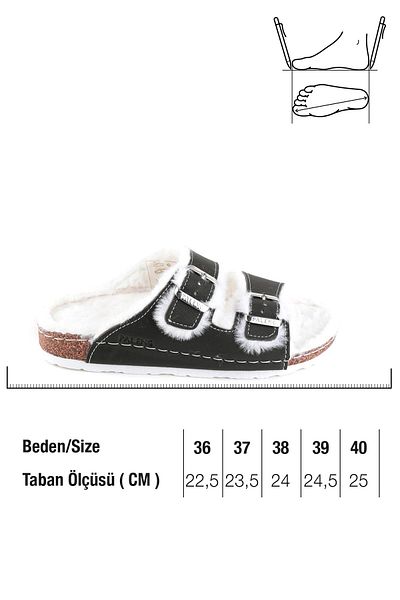 Paleng Cork Sole Plush Winter Women's Slippers