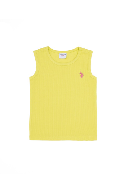 U.S. Polo Assn. Kids Neon Yellow Crew Neck Sleeveless T-Shirt 50263692 -Vr168