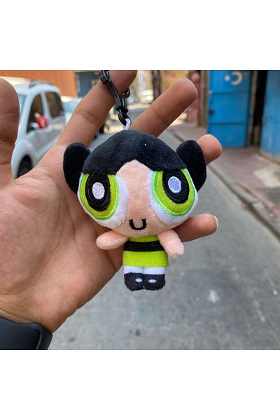Köstebek Powerpuff Girls Buttercup Plush Keychain - Key Plush