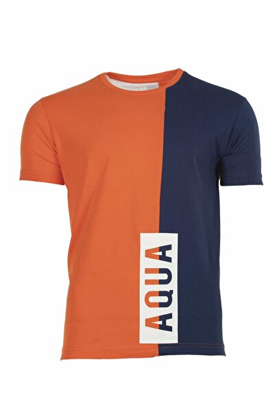 Arma Ανδρικό μπλουζάκι με πορτοκαλί κανονική εφαρμογή με λαιμόκοψη Y0too2917