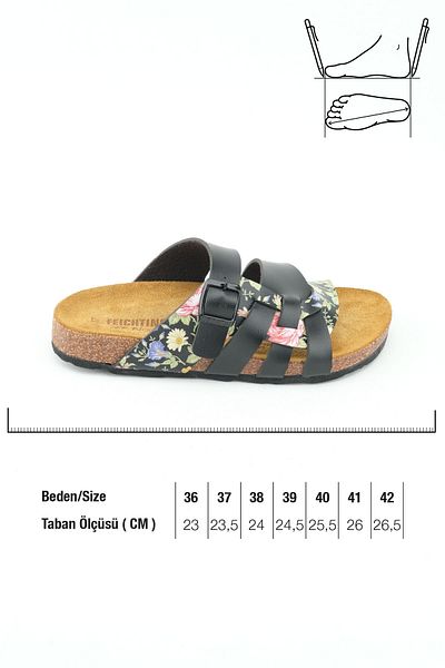 GEZER Feichtinger Der Bio Summer Women's Insole Genuine Leather Cork Sole Daily Slippers