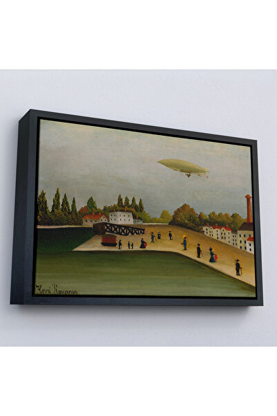 TAKI DERYASI Henri Rousseau cu cadru din lemn - Tokyo Japonia Quai D'Ivry Pictură-7112