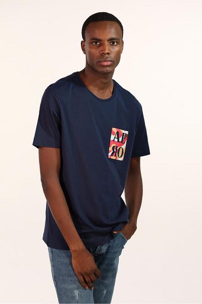 Arma Ανδρικό μπλουζάκι Navy Blue Crew Neck Y 22344402001