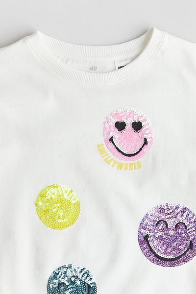 H&M Motif Detaylı Pamuklu Üst