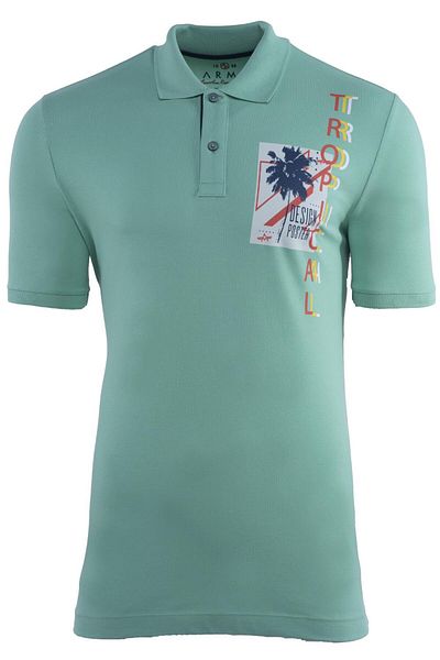 Arma Ανδρικό μπλουζάκι με πράσινο γιακά Polo Y 21374274701