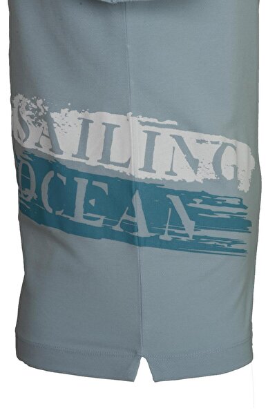 Arma Чоловіча синя футболка з коміром-поло Y21374272301