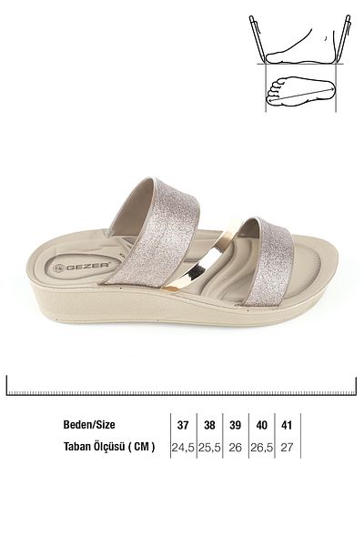GEZER Γυναικείες παντόφλες Summer Dust Glitter