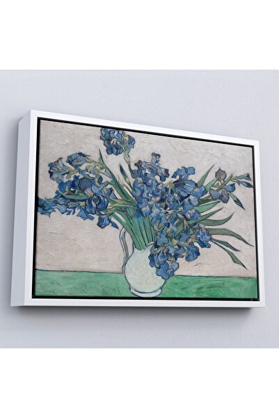 Oxyteez Vincent Van Gogh cu rama din lemn - Tablou cu flori de iris - Irises-...